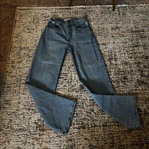 Abercrombie & Fitch High Rise 90s Relaxed Jean With Split Hem Curve Love- 2